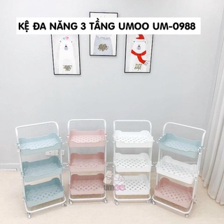 Kệ 3 tầng đa năng umoo có bánh xe