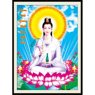 Tranh Đính Đá ABC 3D Quan Âm Bồ Tát DF721 (KHÁCH TỰ ĐÍNH) KT:40X50CM