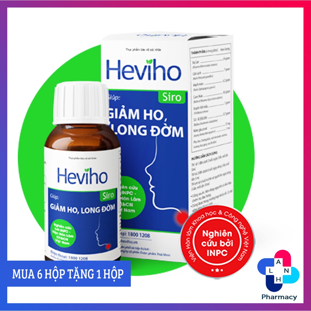 Siro HEVIHO - Hỗ trợ giảm ho, giảm long đờm.
