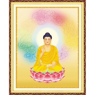 Tranh Thêu Chữ Thập 3D Phật Thích Ca Mâu Ni Mây Sáng A1032 (KHÁCH TỰ THÊU) KT:53X65CM