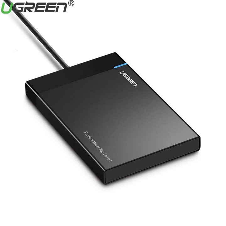 Vỏ hộp đựng ổ cứng SATA 2.0/3.0 2.5" và SSD vỏ nhựa ABS cao cấp UGREEN US221 -