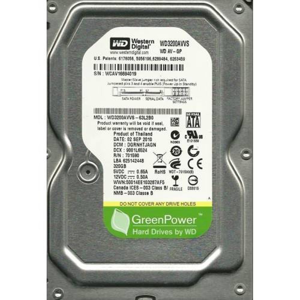 Ổ Cứng Hdd Wd Green 320gb 3.5 Inch Sata