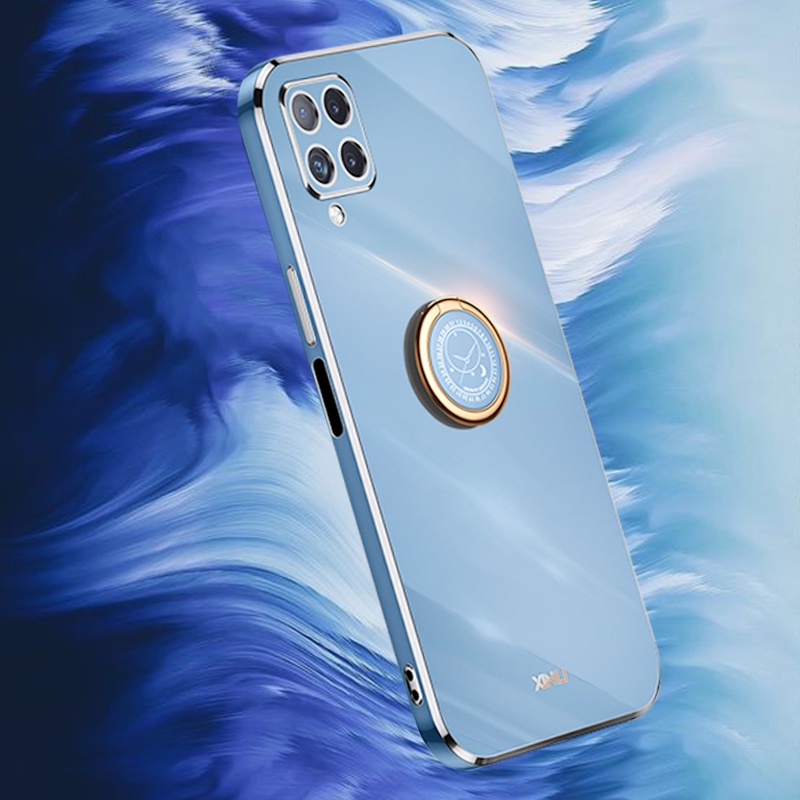 ★★★ Ốp Điện Thoại Mềm Siêu Mỏng Có Vòng Đỡ 6D Cho Samsung Galaxy M32 A22 A32 A52 A23 A13 A14 5G 4G