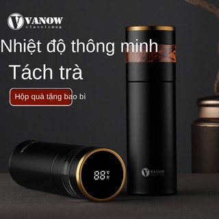 Cao cấp VANOW của Anh- kết thúc đo nhiệt độ thông minh Bình giữ nhiệt nam và nữ tùy chỉnh chữ tách nước tách nước trà cố