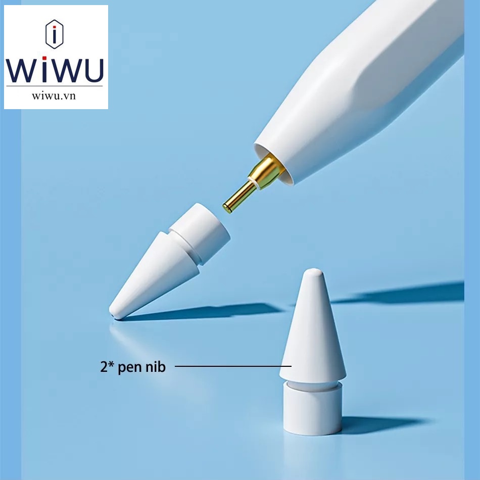 Bút cảm ứng chống  tì tay WIWU Pencil L Cho iPad Gen 10 2022 / Pro 11 “ , 12.9 inch / M1 /M2 , Air 4 / 5 , hiện thị pin
