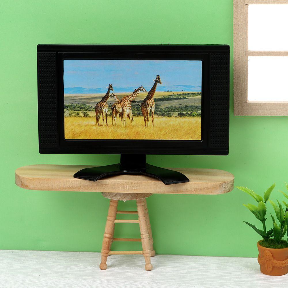 Mô Hình Tv Nội Thất Có Điều Khiển Từ Xa Cho Nhà Búp Bê