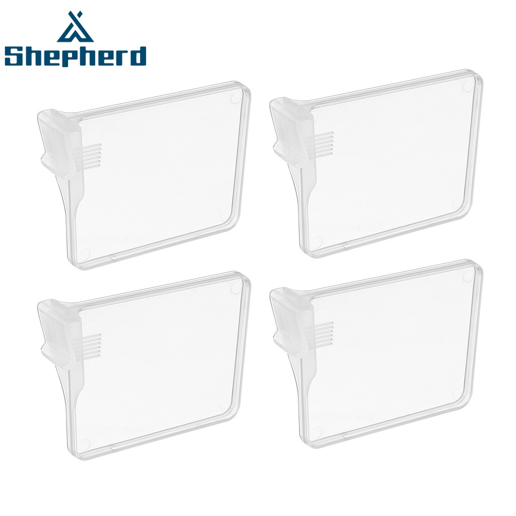 Set 4 dụng cụ phân chia ngăn đựng đồ tủ lạnh SHEPHERD trong suốt tiện dụng
