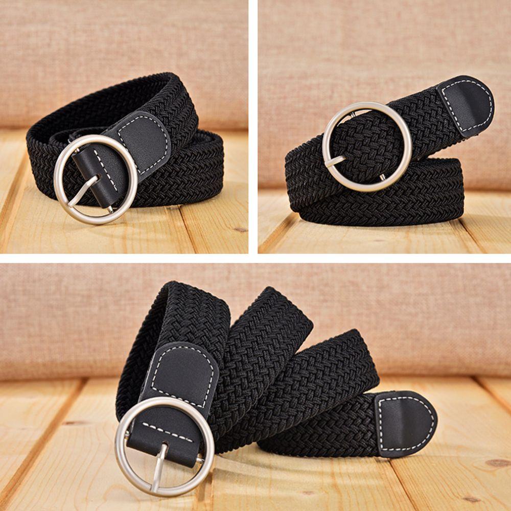 Dây Nịt Vải Canvas Da PU Phối Khóa Phong Cách Cổ Điển Thời Trang