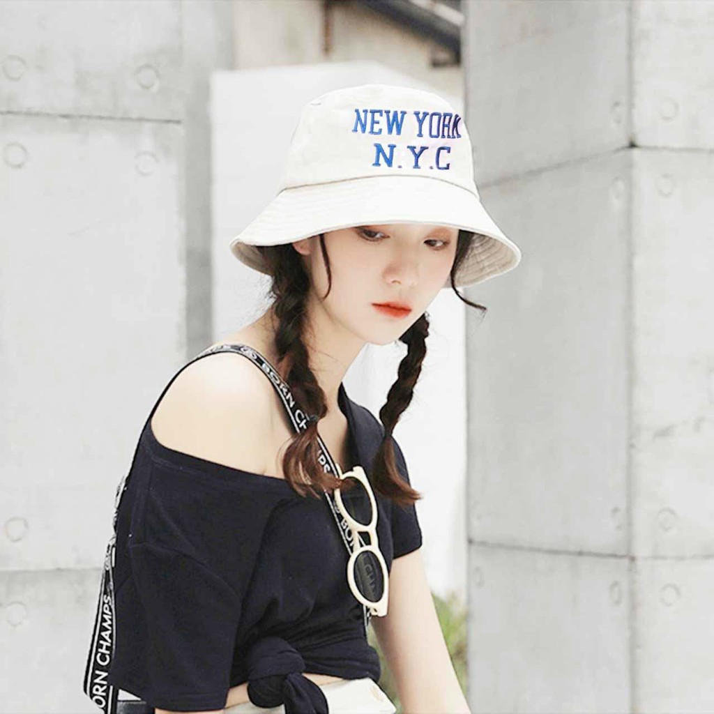 Nón Bucket Nam Nữ New York Kiểu Dáng Phong Cách Style Hàn Quốc