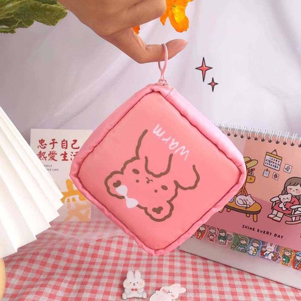 Túi đựng giấy vệ sinh/mỹ phẩm/son môi họa tiết hoạt hình mini nhiều màu sắc dễ thương mang theo khi du lịch