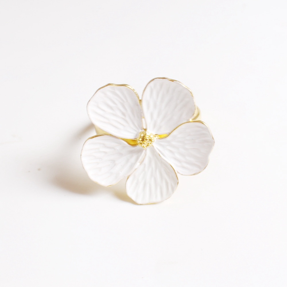 4 / 6 Vòng nhẫn giữ khăn ăn hình hoa may mắn trang trí bàn tiệc tiện lợi