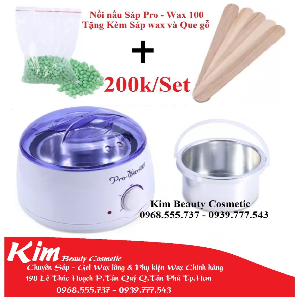 (Hàng có sẵn) Nồi nấu sáp Pro Wax 100 kèm quà tặng