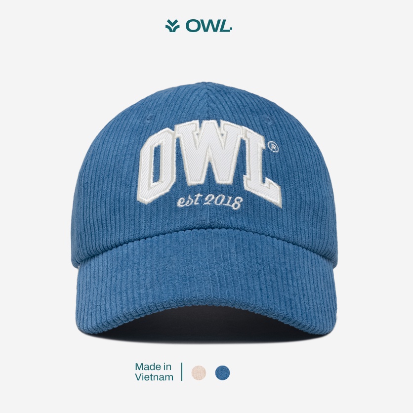 OWL BRAND® CORDUROY CAPS - Mũ lưỡi trai vải nhung tăm  / Xanh - OWL180122