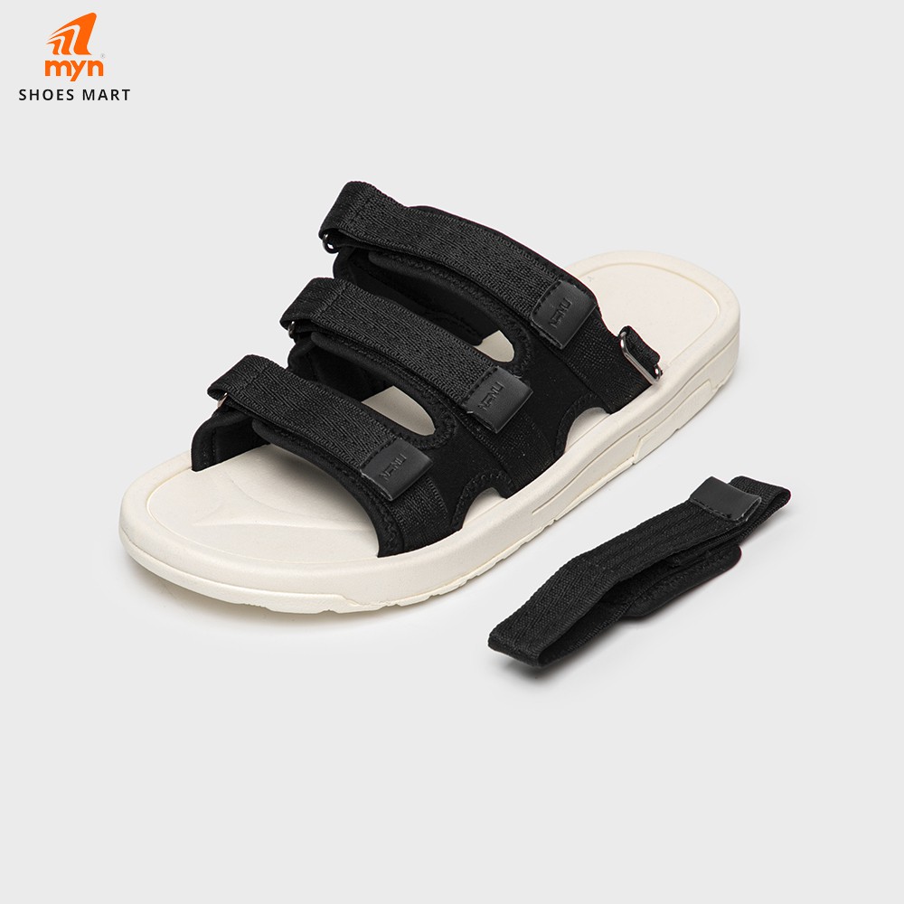 Giày Sandal Nữ Nanu 05 3 quai Grey White Ulzzang