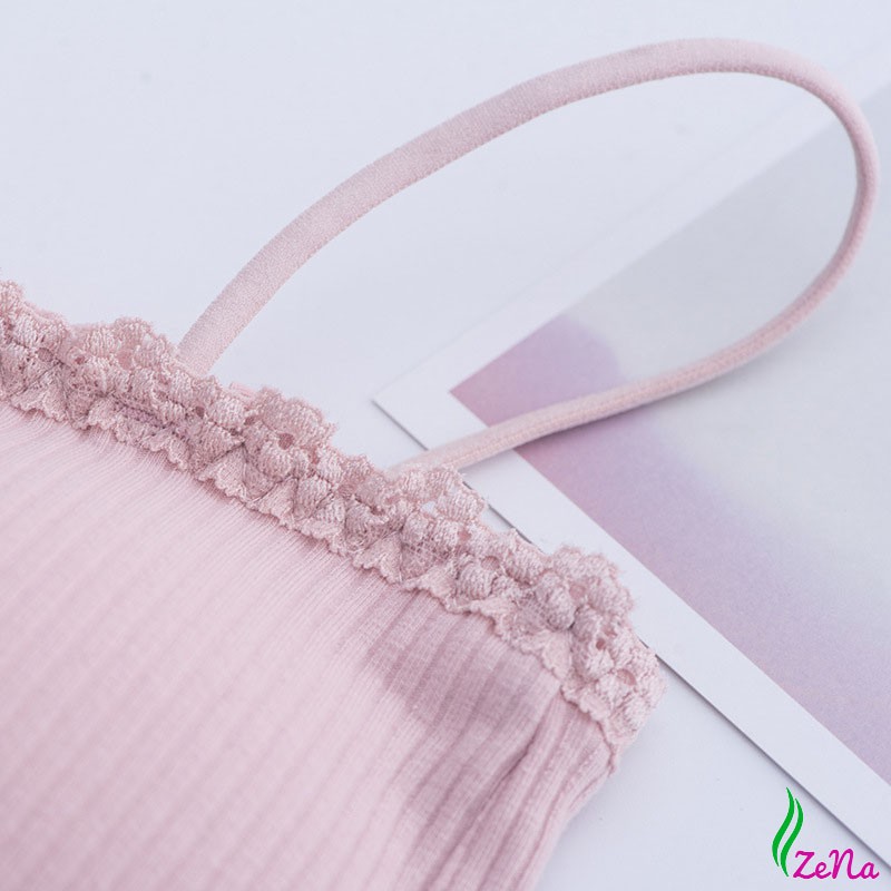Áo bra gân tăm 2 dây cotton siêu xịn co dãn ZE038 | BigBuy360 - bigbuy360.vn