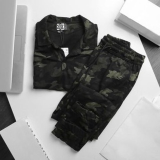 SET CAMO QUẦN DÀI CỔ BẺ COTTON - COTTON CỰC MÁT, KHÔNG BAI XÙ - THIẾT KẾ TRẺ CHUNG - CÁ TÍNH SET3T03
