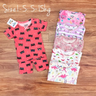 Combo 7 bộ carter cộc tay bé gái