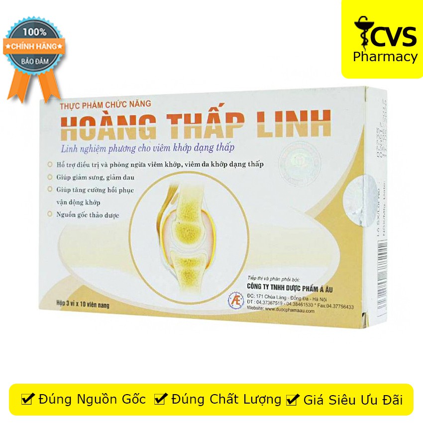 Hoàng Thấp Linh - Giúp giảm sưng, giảm đau cho người viêm khớp Hộp 30 Viên - cvspharmacy
