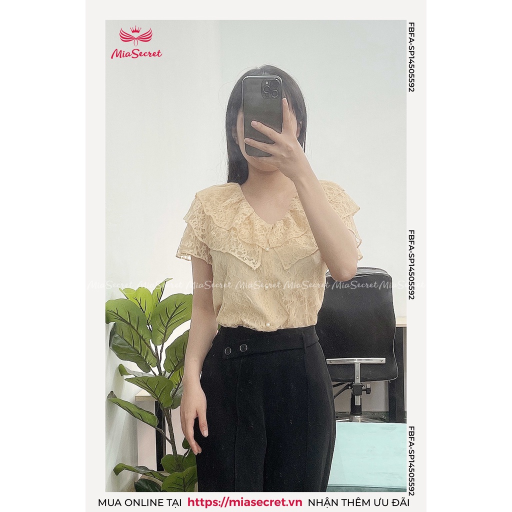 Áo Ren Be Cổ Tim Trùm Vai TayCộc - SP14505592 - Thương Hiệu Mia Secret