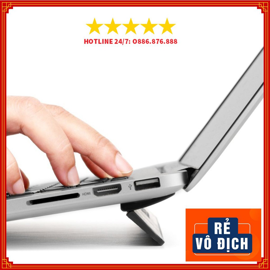 ❤️ KickFlip Đế Tản Nhiệt Laptop, Macbook ❤️ Siêu Mỏng Dạng Dán & Gập Dưới Lưng Máy