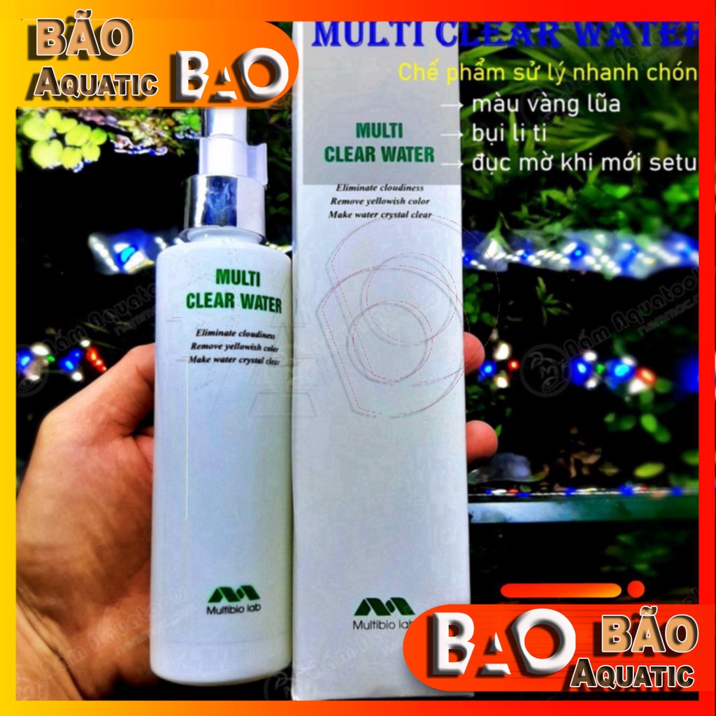 Multi Clear Water Multibio Chế phẩm khử màu lũa khử bụi làm trong nước nhanh chóng.