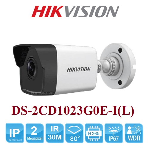 Camera IP hồng ngoại 2.0 Megapixel HIKVISION DS-2CD1023G0E-I(L) - Hàng chính hãng