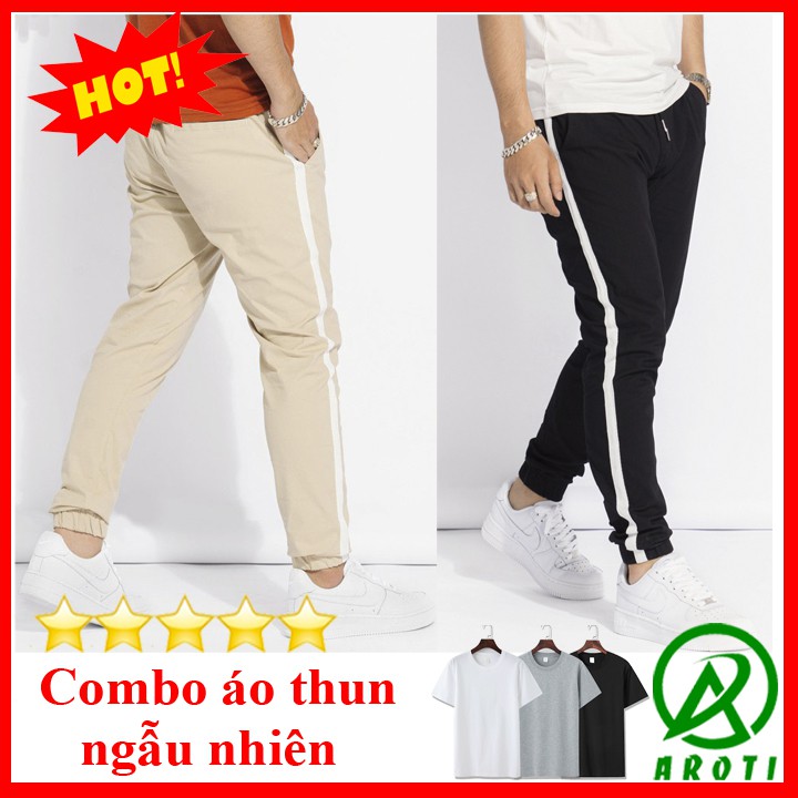 Quần Jogger Nam AROTI Form Slim Fit Vải Kaki Cao Cấp Mềm Mịn, Co Giãn Tốt Dáng Hàn Thể Thao Nhiều Màu-Đủ Size Qk43+ÁO