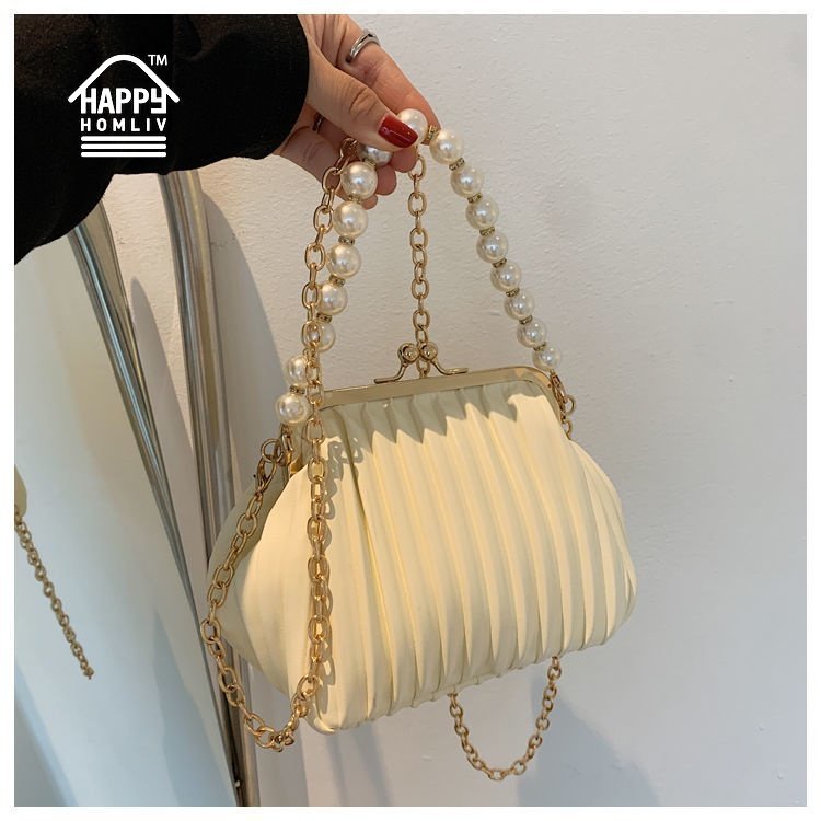 Túi đeo vai HAPPY HOMLIV Đính Ngọc Trai Nhân Tạo Thời Trang Mùa Hè 2022
