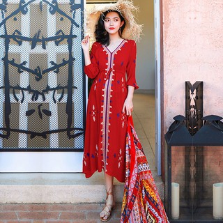 [Sẵn S] Váy Boho dáng dài