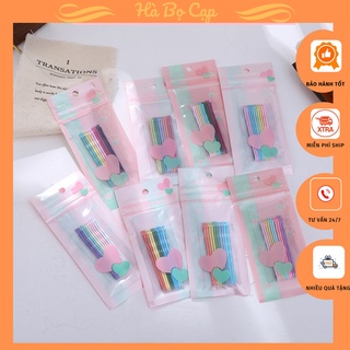 Sét kẹp tăm tóc nhiều màu sắc phong cách Hàn Quốc thời trang