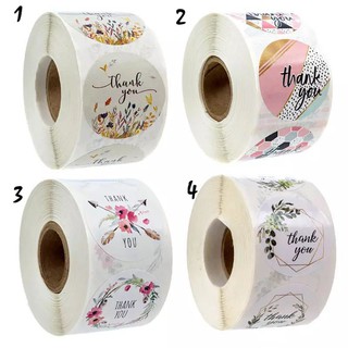 Cuộn 500 miếng dán chữ Thank You đẹp, đa dạng mẫu dùng trang trí