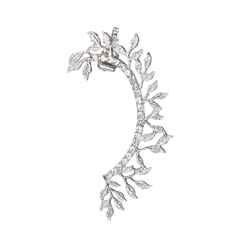 Exquisite Diamond Leaf Earrings for Women