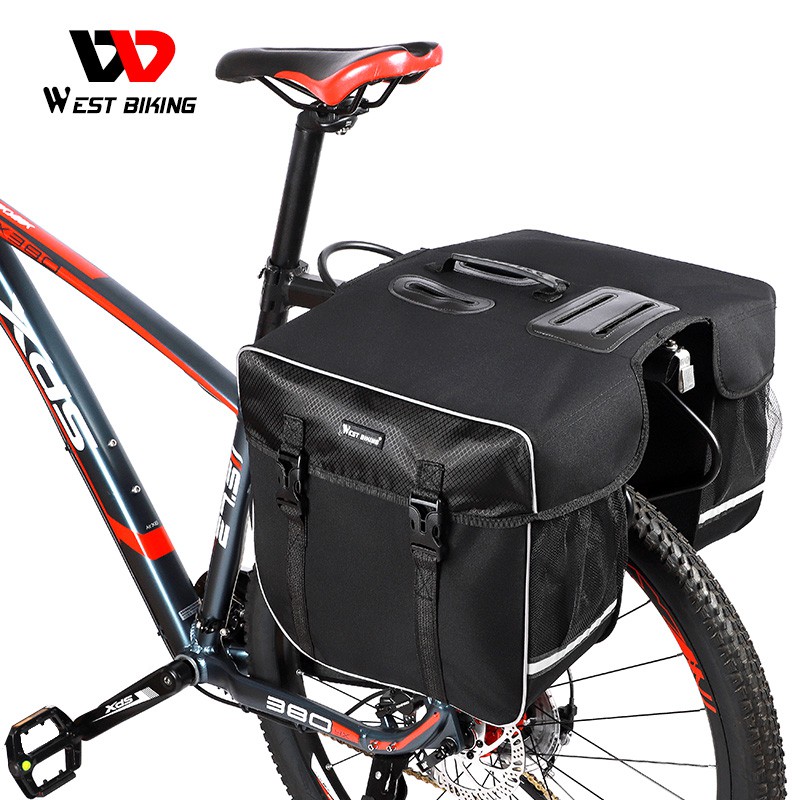Túi đựng đồ gắn phía sau xe đạp WEST BIKING chất liệu chống thấm nước sức chứa 30L tiện dụng