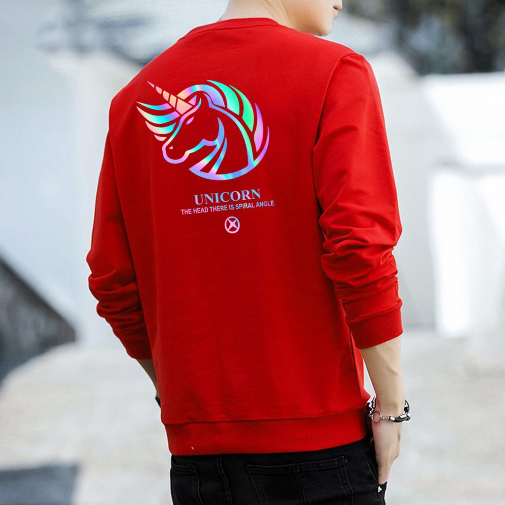 Áo Sweater nỉ phản quang đãng unisex dài tay Kỳ Lân Unicorn AS87