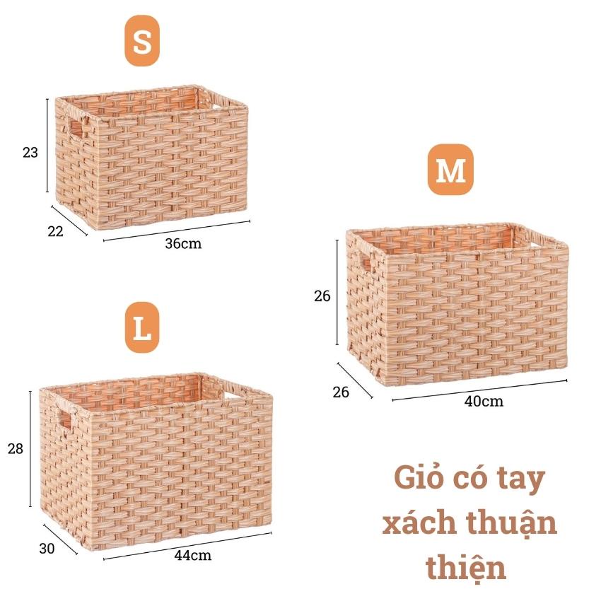 Giỏ đựng đồ đa năng 2023 BAMBOOO ECO rổ đan dụng cụ nhà bếp , sắp xếp nhà cửa decor phù hợp mọi phong cách xuất Nhật