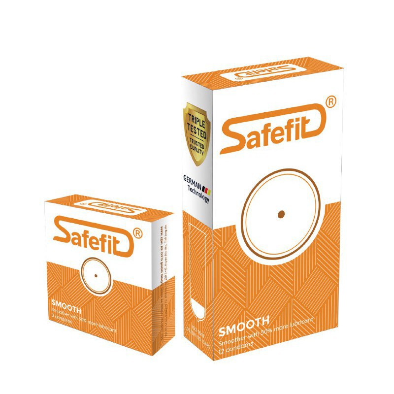 [CHUẨN]Bao cao su Safefit Smooth hộp 12 cái tặng hộp 3 cái