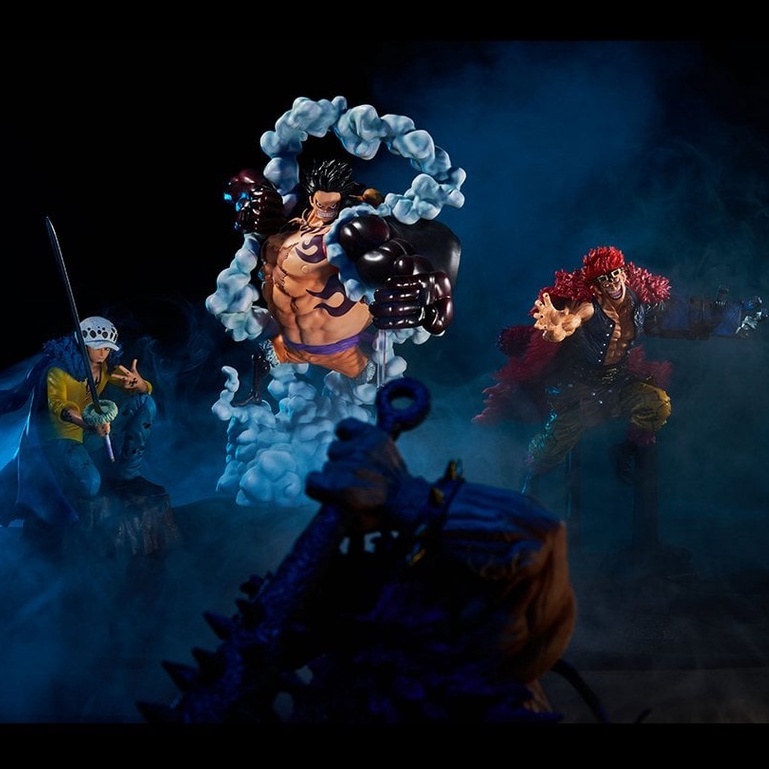 Mô hình ONE PIECE chính hãng - Bộ ba Luffy, Law, Kid - Ichiban Kuji - ver Wano Country Third Act Ichibansho