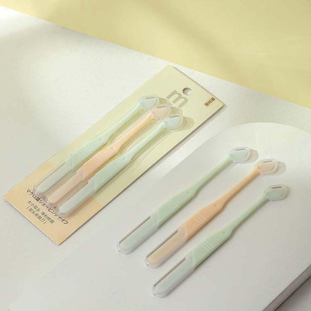 QQMALL Dụng Cụ Tỉa Lông Mày Hai Đầu Bằng Thép Không Gỉ Cho Người Mới Bắt Đầu