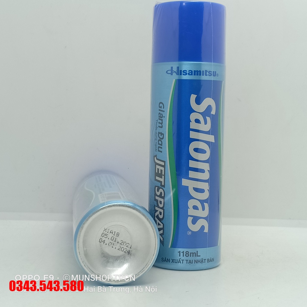 Xịt Salonpas Jet Spray ( mẫu mới) chai 118ml