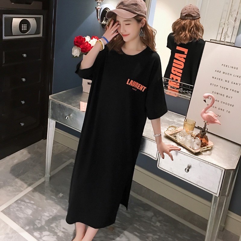 Váy Cotton LAURENT From Rộng Dáng Dài Có Size Tới 75Kg