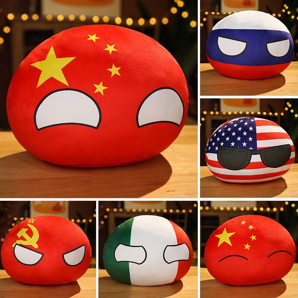 Đồ chơi nhồi bông MMULCK kiểu lá cờ các nước tiện lợi kiểu quả bóng sáng tạo 30cm