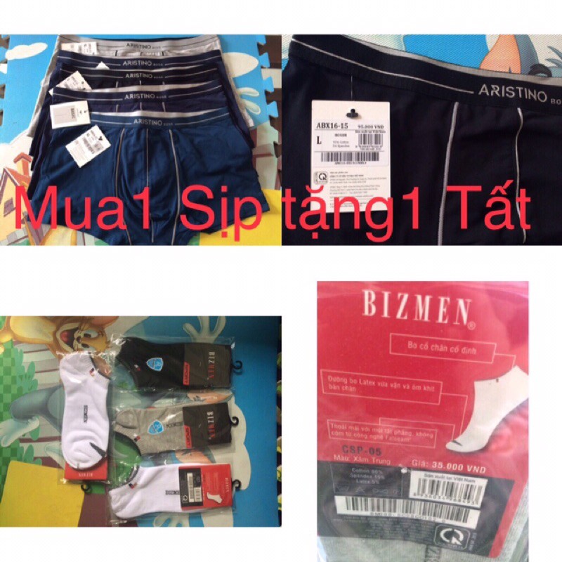 (Mua1 Sịp tặng1 Tất) Sịp Aristino và Tất Bizmen chính hãng