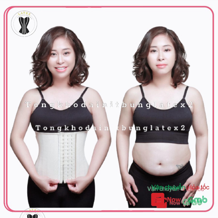 Gen nịt bụng sau sinh Hy Lạp - Đai nịt bụng latex 25 xương của đai định hình bụng , đai latex đeo không lộ viền