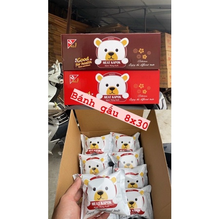 1 hộp 30 bánh ruốc gấu socola,bánh gấu nama