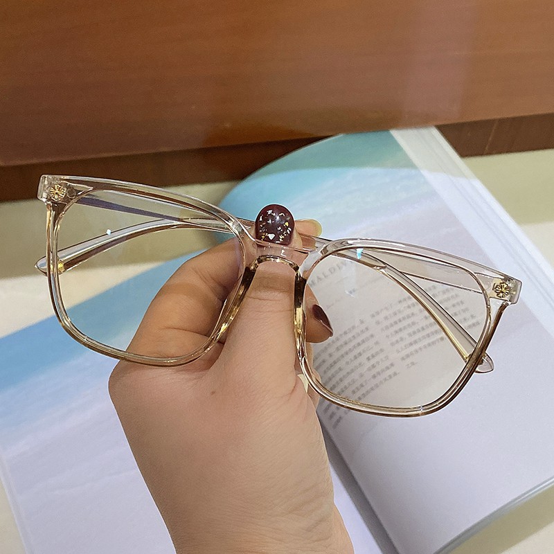 Mắt kính gọng tròn trong suốt chống ánh sáng xanh cho nam nữ