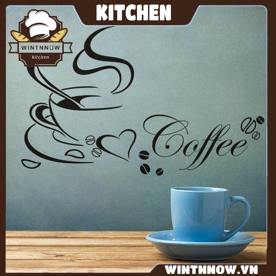 [0521]Coffee Cup Pattern Eco-friendly Wall Stickers Exquisite Living Room Decal