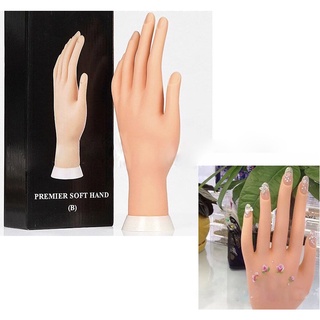 Bàn tay giả silicon học nail ,có khớp dẻo linh hoạt