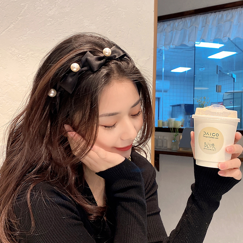 Băng đô cài tóc đính ngọc trai thanh lịch