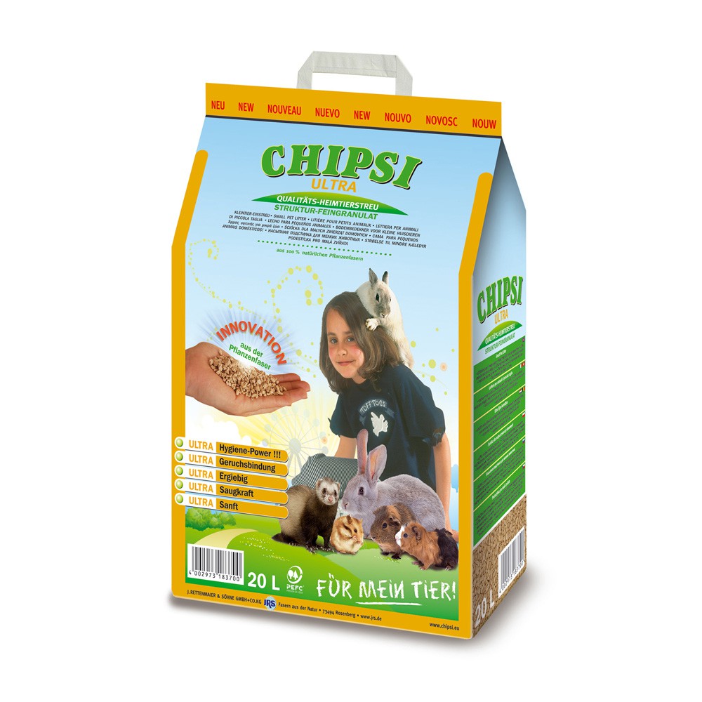 bắp chipsi Ultra 20L dành cho sóc/hamster/nhím/thỏ/bọ/dumbo/rat