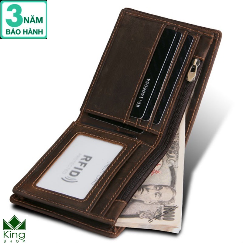 Bóp ví da nam da sáp cao cấp VT0099 - Đồ Da kingshop